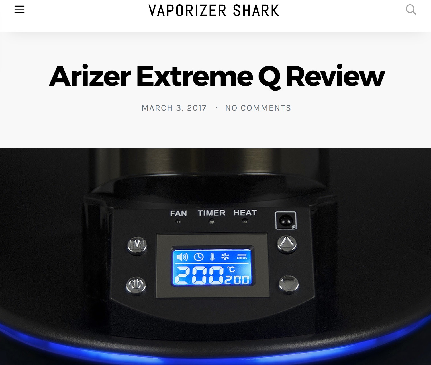 Vaporizer Shark Arizer Extreme Q Review