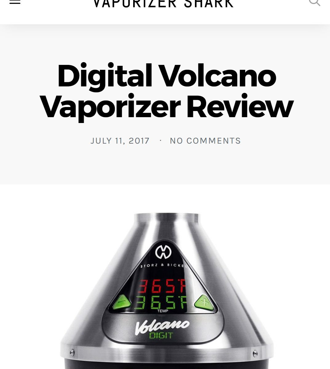 VaporizerShark.com's Digital Volcano Review