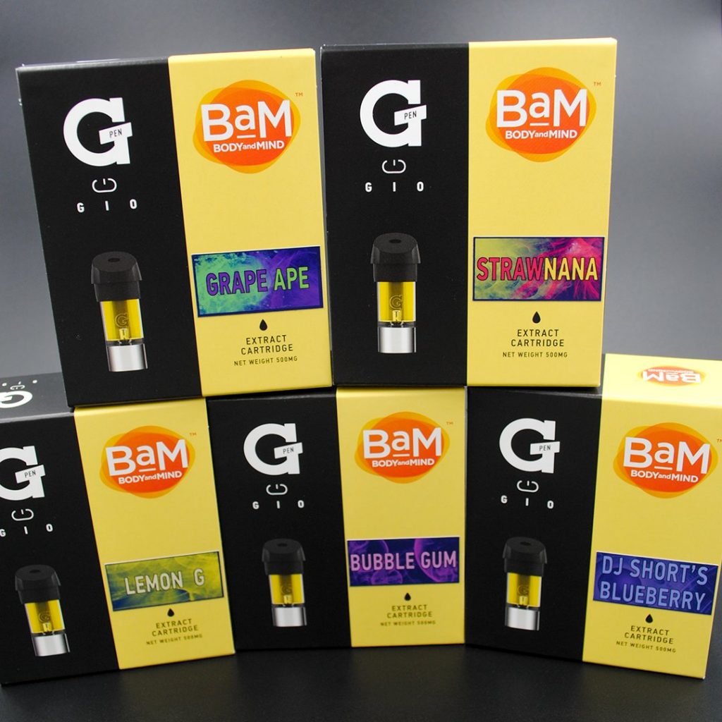 G Pen Gio Cartridges Filled With BaM Extract
